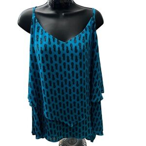 Torrid Sheer Tank Top Pineapple Print